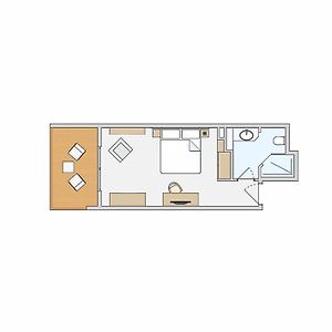 Standard Zimmer mit Kingsize-Bett